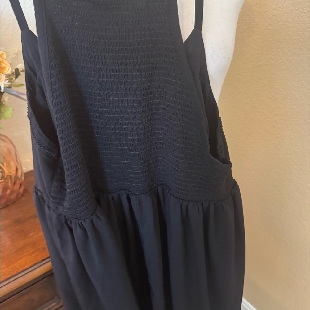 Torrid Babydoll Black Smocked Challis Cami Tank To Blouse 2X - Picture 5 of 5